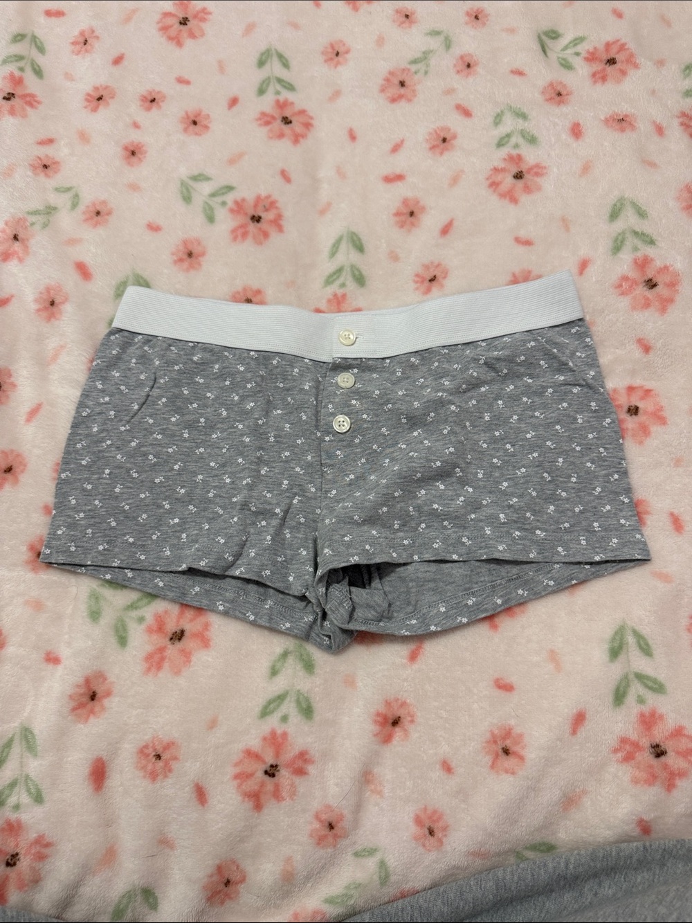 Brandy Gray Dot Pajama Shorts